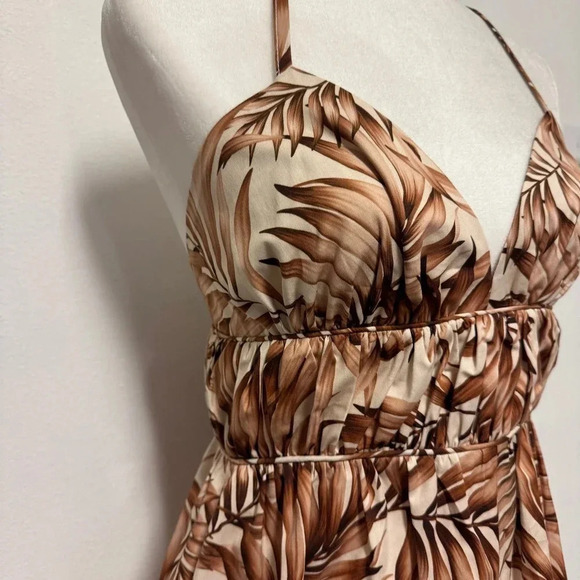 NWT $495 Autumn Adeigbo Karina Jumpsuit - Tropical Palm Resort Romper - Picture 9 of 13